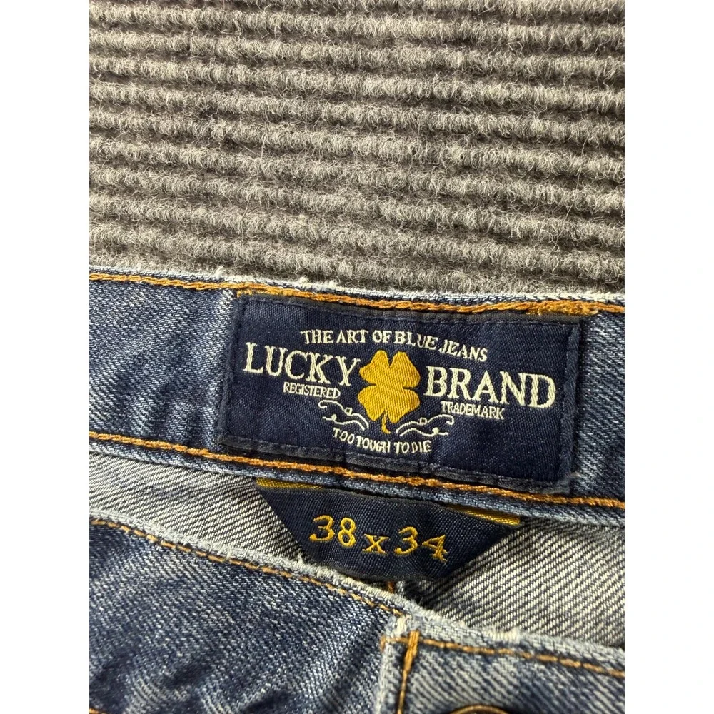 Lucky Brand 361 Vintage Straight Jeans Mens 38x33 Blue Denim Medium Wash Pants